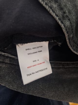 Peto vaquero gris talla 42