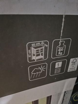 Mesa exterior encimera granito