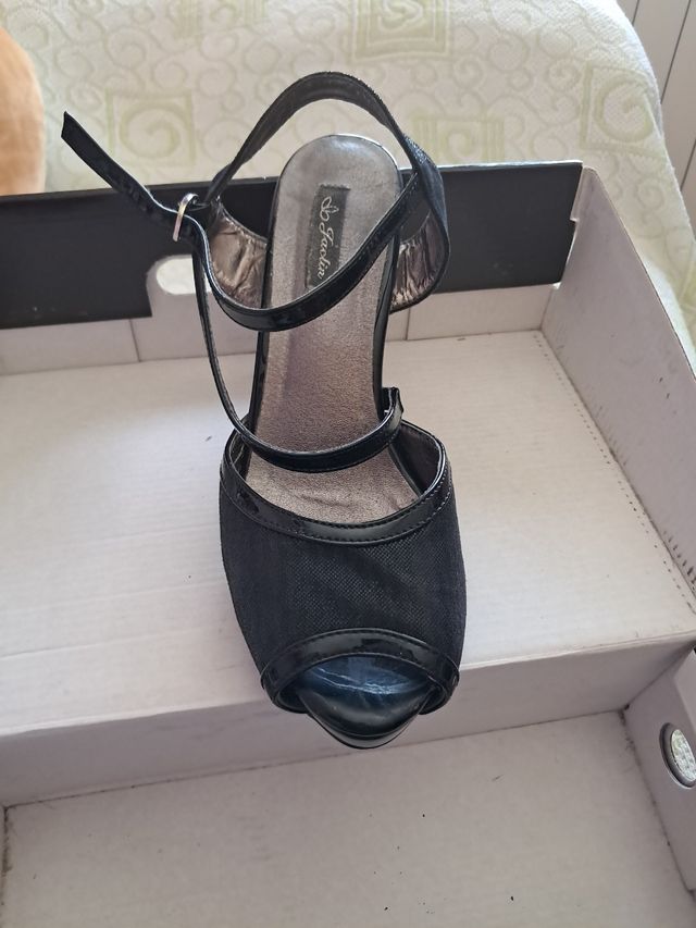 Zapatos tacón negros mujer