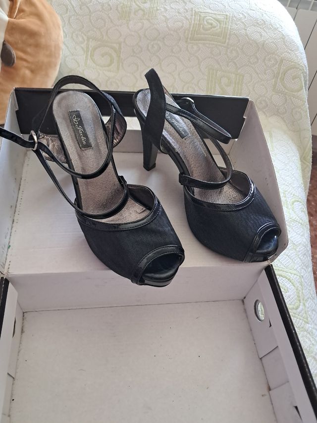Zapatos tacón negros mujer