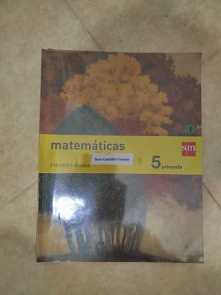Libro de matemáticas de quinto de primaria