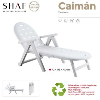 Tumbona Plegable Blanco