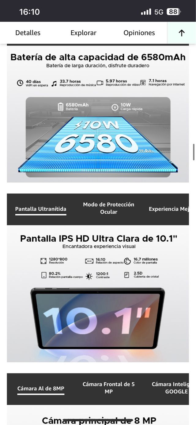 tablet nueva embalada Android 15 - 12GB + 64GB