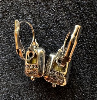 Pendientes Agatha rojos y plata