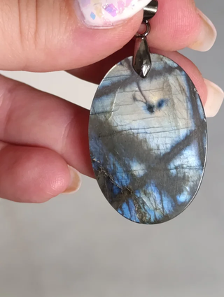 Ciondolo Labradorite Grigio Blu
