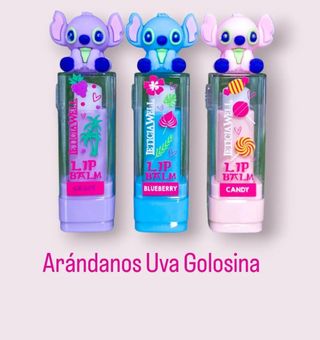 Bálsamo labial Stitch x3: Uva, arándano, golosina