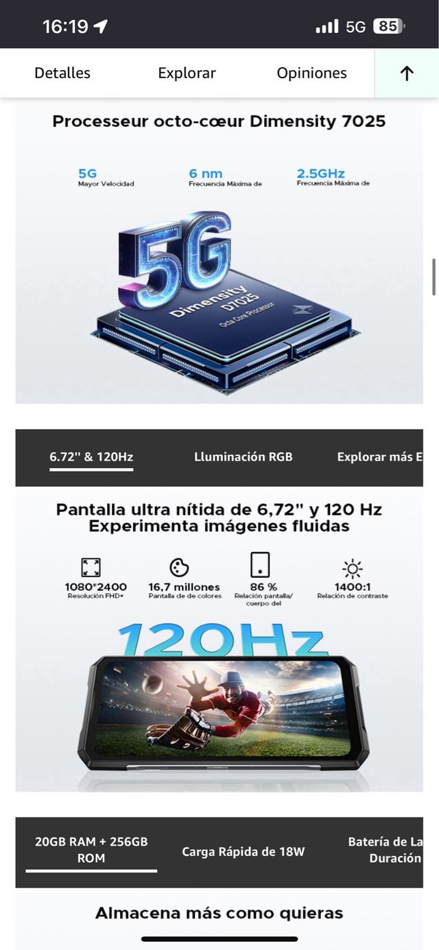 movil android 5G - 256GB irrompible nuevo navidad