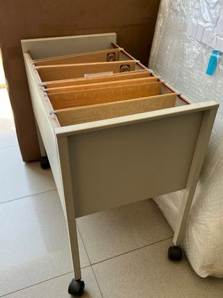 Archivador metálico con ruedas 36,5x65,67x59cm