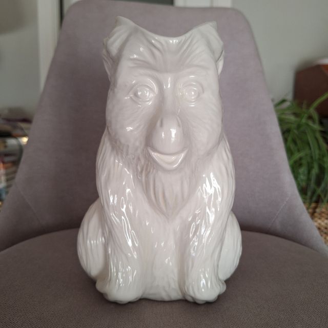 Jarra cerámica mono blanco