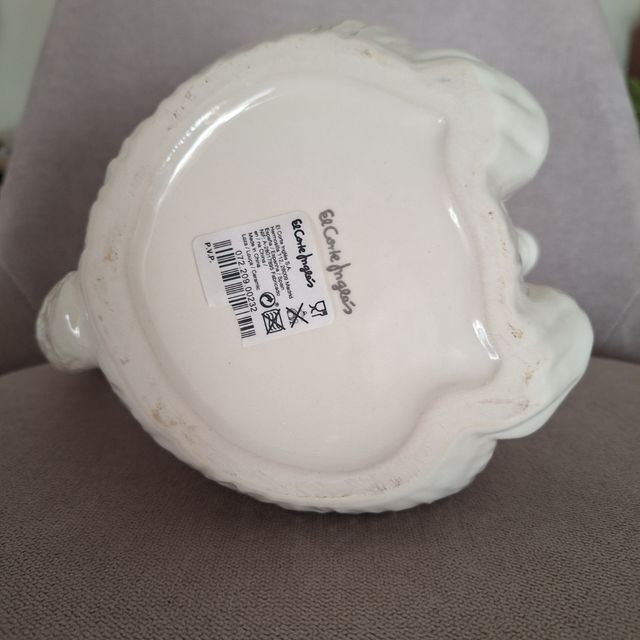 Jarra cerámica mono blanco