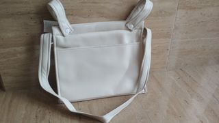Bolso bandolera polipiel beige