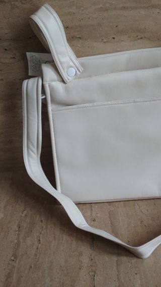Bolso bandolera polipiel beige
