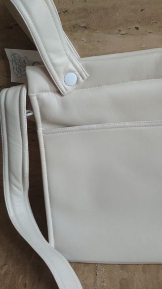Bolso bandolera polipiel beige