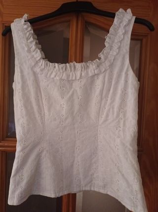 Corpiño blanco flamenca