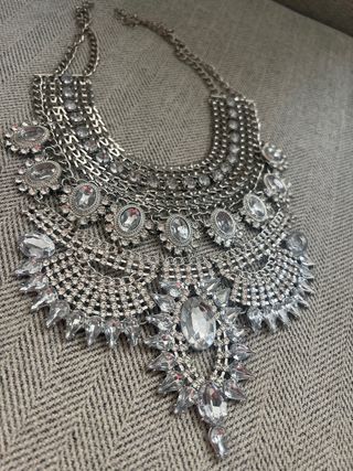 Collar Plata Brillantes