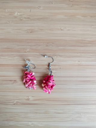 Pendientes coral rosa | pequeños