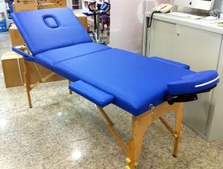 Nuevas .Camilla masaje plegable azul