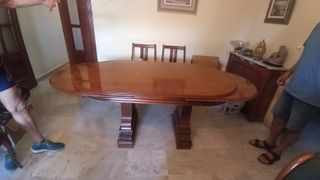 Mesa oval extensible madera