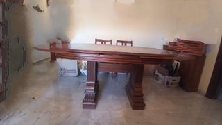 Mesa oval extensible madera