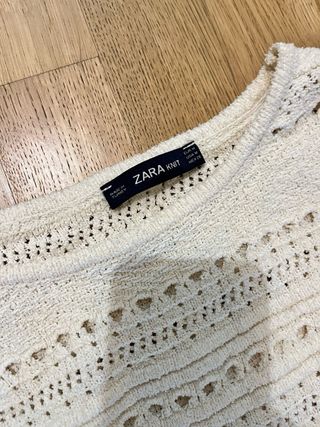 Vestito estivo beige lavorato a maglia