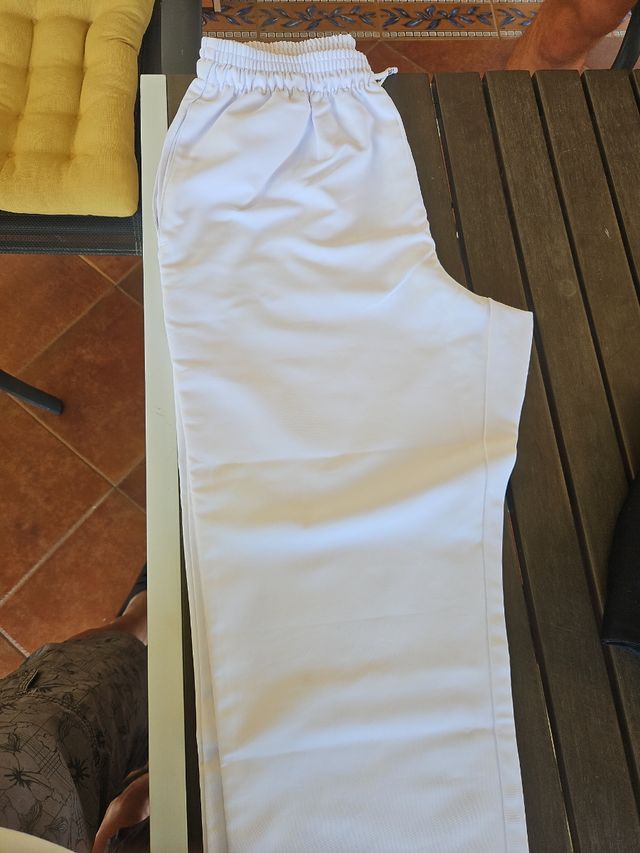 Pantalones de cocinero blancos