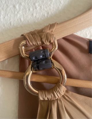 Vestido Zara satin beige - nuevo