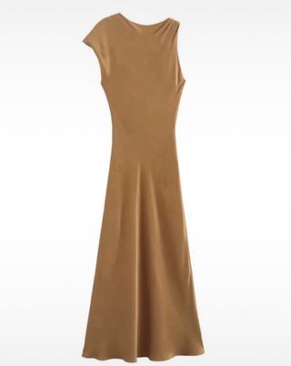 Vestido Zara satin beige - nuevo