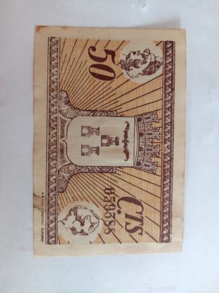 Billete local Albacete 50 céntimos 1937