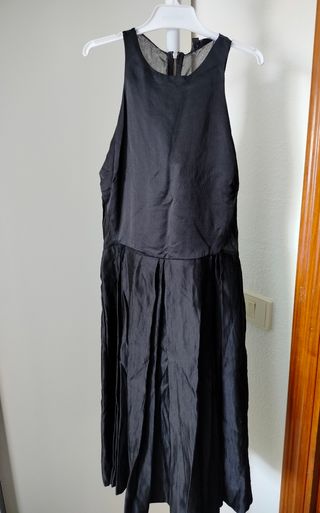 ✅Vestido Zara negro satinado
