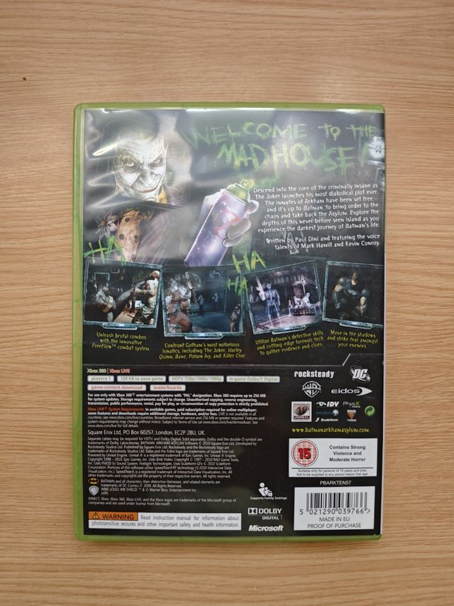 Batman Arkham Asylum Xbox 360 PAL UK
