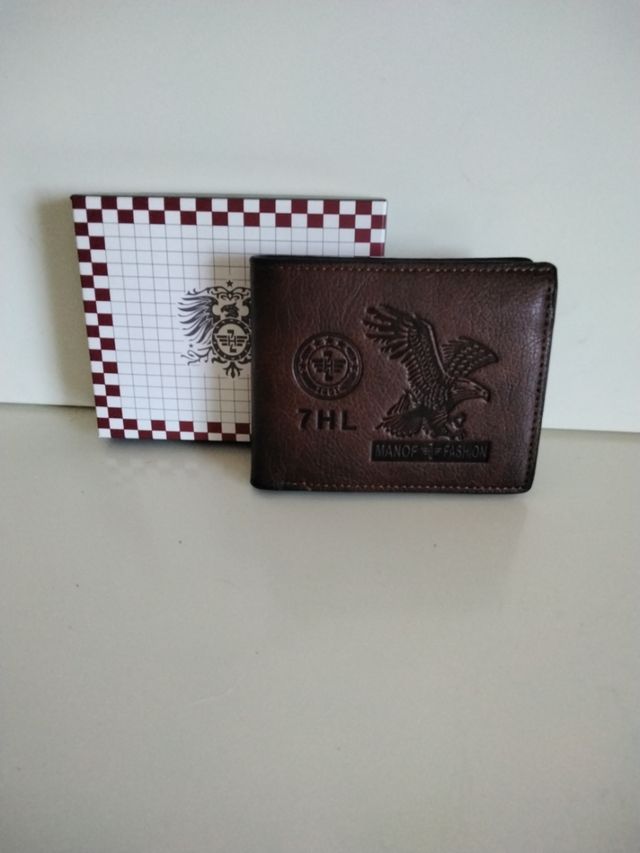 Cartera marrón hombre - Águila