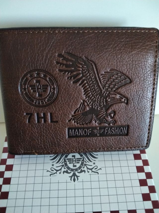 Cartera marrón hombre - Águila
