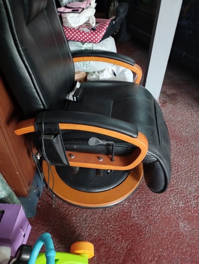 Sillón masaje relax negro-marrón