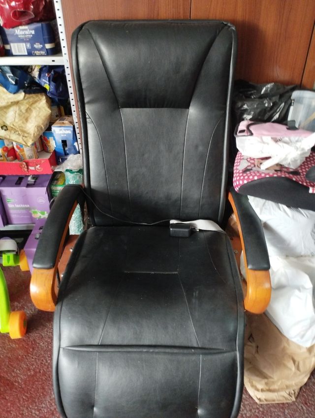 Sillón masaje relax negro-marrón