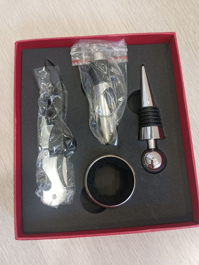 Set abridor vino - metal