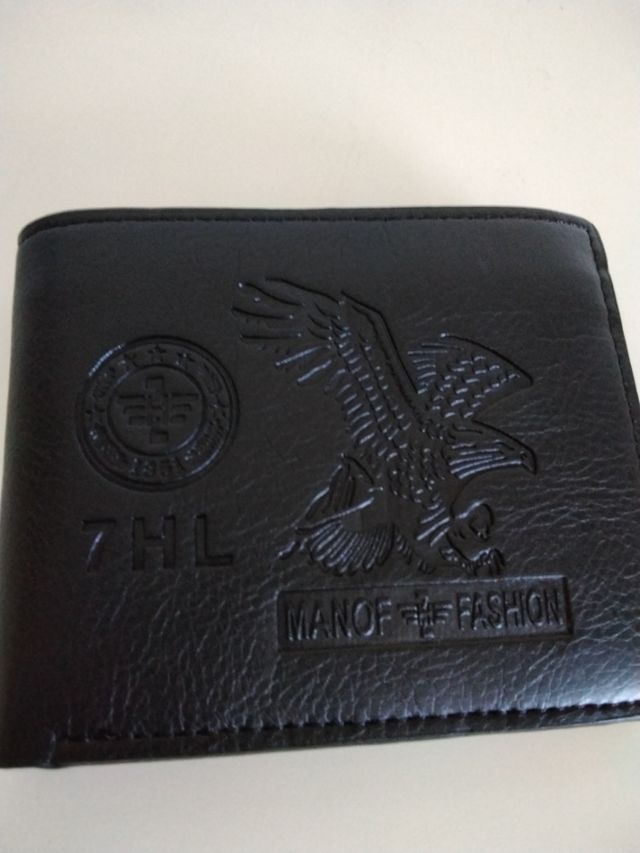 Cartera negra piel - águila