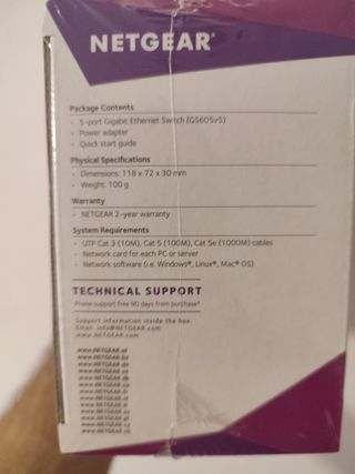 Switch Netgear GS605 - 5 puertos