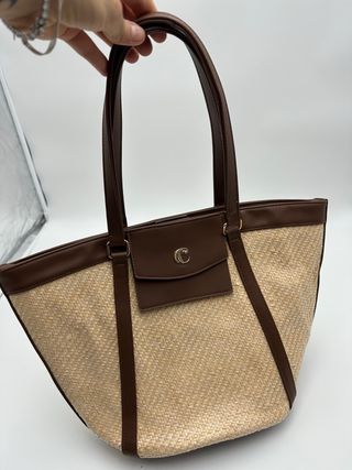 Cacharel Alesia brown borsa in paglia