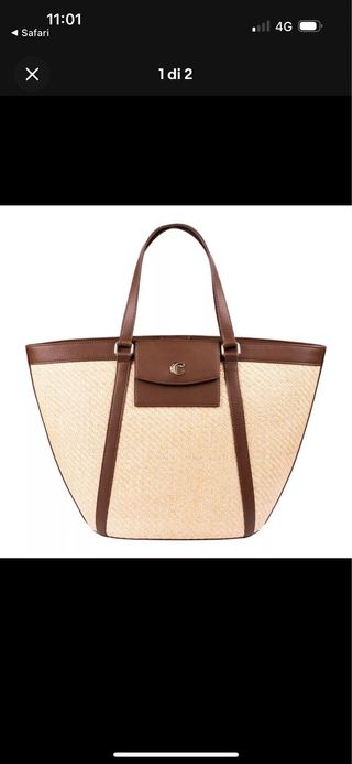 Cacharel Alesia brown borsa in paglia