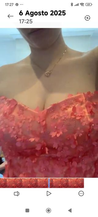 Vestido rosa coral ocasión especial