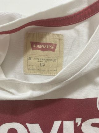 Lote 2 Camisetas Levis talla 12