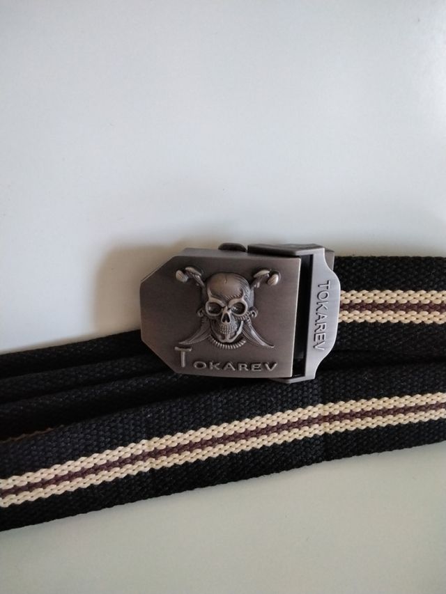 Cinturón Tokarev Calavera Negro Beige