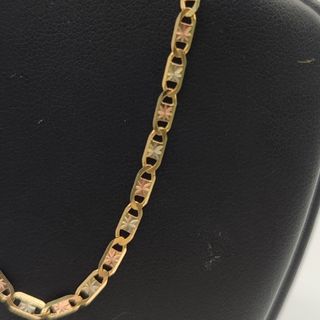 00304 Cadena bicolor oro 14k. 50 cm