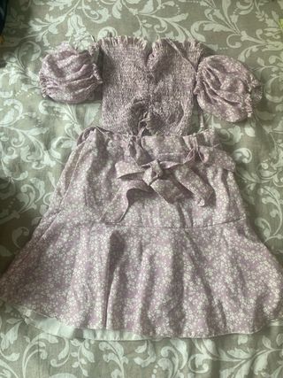 Conjunto falda-top morado