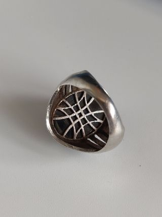 Anillo plata 925 ónix hombre
