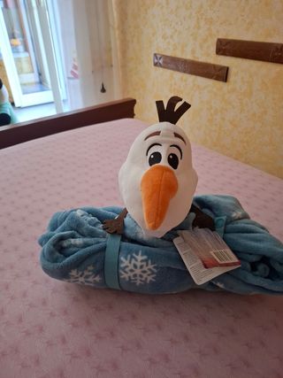 Peluche Olaf & plaid Frozen