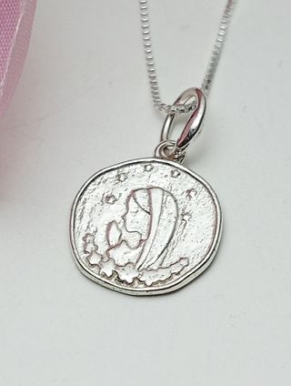 Cadena con deVirgen Niña Plata 925