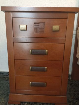 Cabecero cama 150cm + 2 mesitas noche - Madera