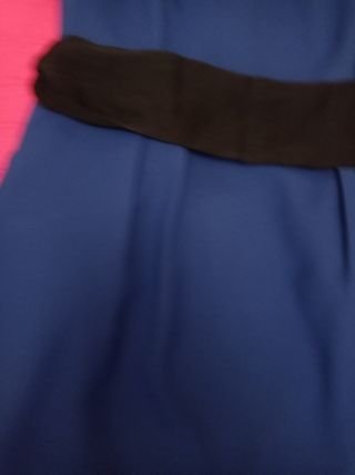 Vestido azul marino c/manga corta