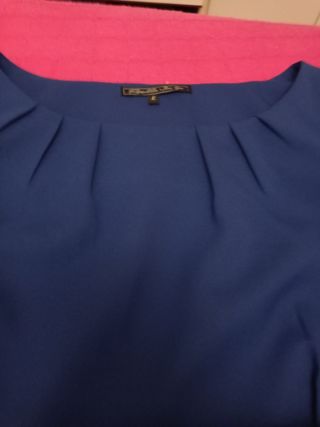 Vestido azul marino c/manga corta